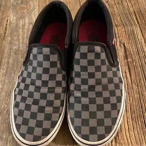Grey checkered vans